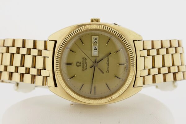 Timekeepersclayton 1970s Omega Constellation Quartz Cal 1345 model 10K gold filled case Date Day Dial