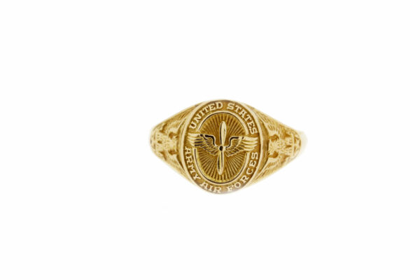 Timekeepersclayton 10K Yellow Gold United States Army Air Force Vintage Signet Ring