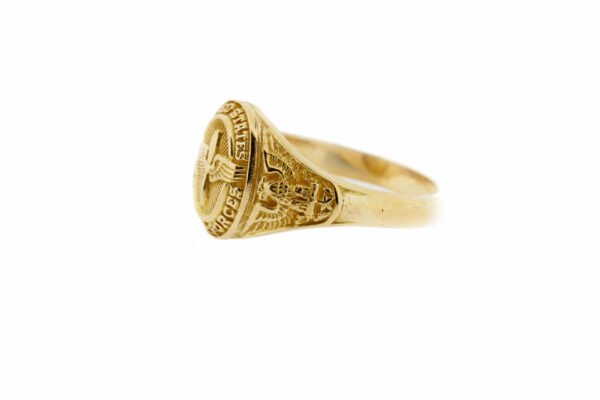 Timekeepersclayton 10K Yellow Gold United States Army Air Force Vintage Signet Ring