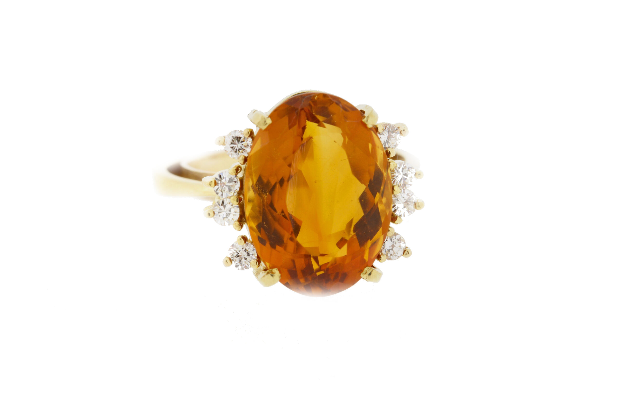 Orange Stone with Diamond Glittering Design Gold Plated Ring for Men -  Style A793 – Soni Fashion®