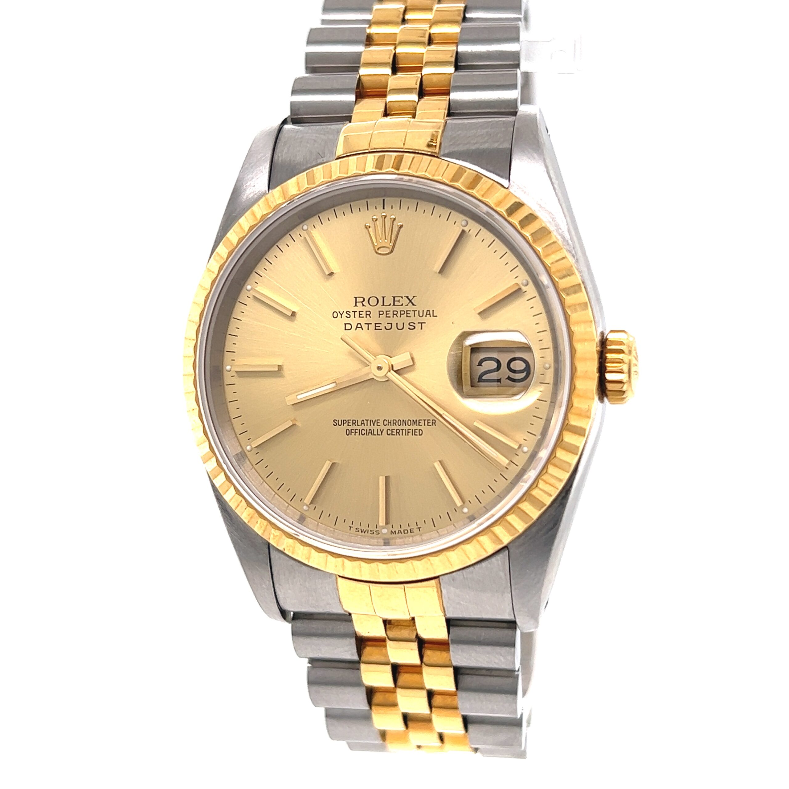 Rolex Datejust Two-tone 36mm with Champagne Dial - Timekeepersclayton
