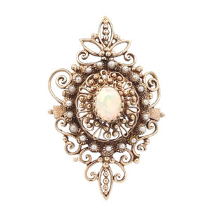 1950's Opal Brooch Pendant