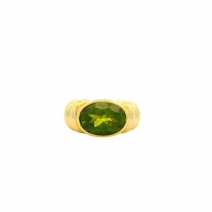 18k Yellow Gold Peridot Ring
